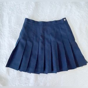 Vintage Reebok Pleated Navy Blue Tennis Skirt Size 10 80s 90s